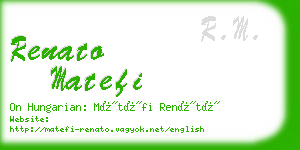 renato matefi business card